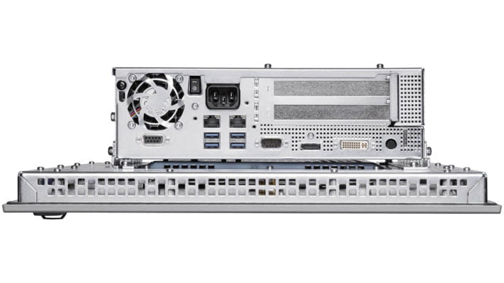 Máy Tính Công Nghiệp SIMATIC IPC677D (mặt sườn với các cổng kết nối)