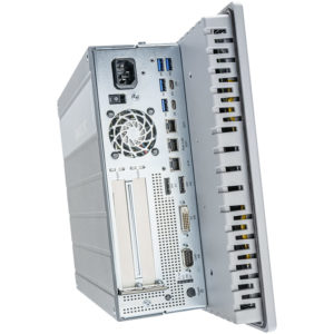 Máy Tính Công Nghiệp SIMATIC IPC677E Multitouch (mặt sườn với các cổng kết nối)
