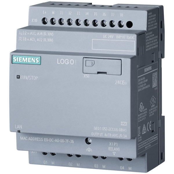 6ED1052-2CC08-0BA1 - Bộ điều khiển LOGO! 24CEo 8DI (4AI)/4DO | Siemens