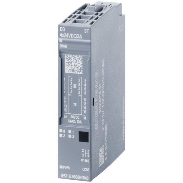 6ES7132-6BD20-0BA0 - DQ 4x24 VDC/2A ST SIMATIC ET 200SP | Siemens