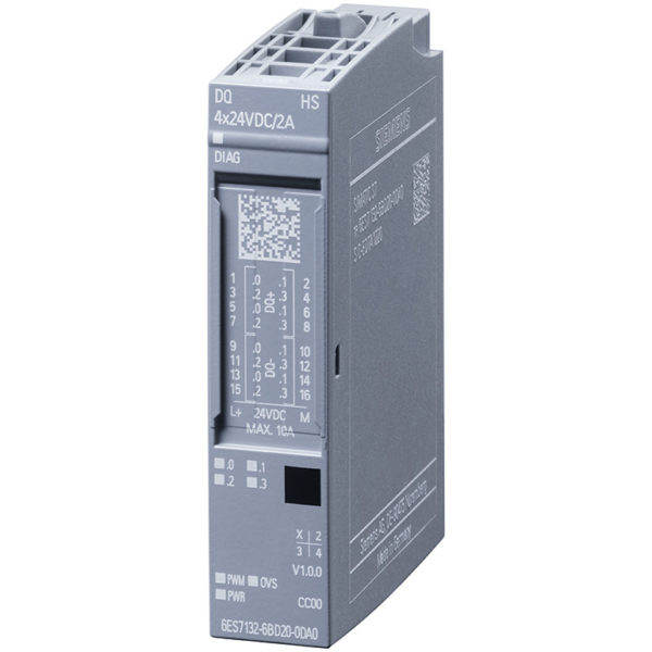 6ES7132-6BD20-0DA0 - DQ 4x24 VDC/2A HS SIMATIC ET 200SP | Siemens
