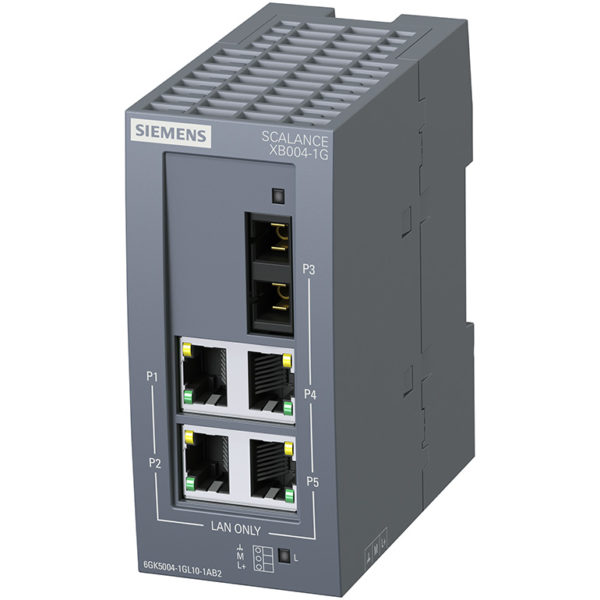 6GK5004-1GL10-1AB2 - Switch công nghiệp 4 cổng RJ45 10/100/1000 Mbit/s + 1 cổng SC 1000 Mbit/s Multi-mode SCALANCE XB004-1G Unmanaged & Layer 2 | Siemens
