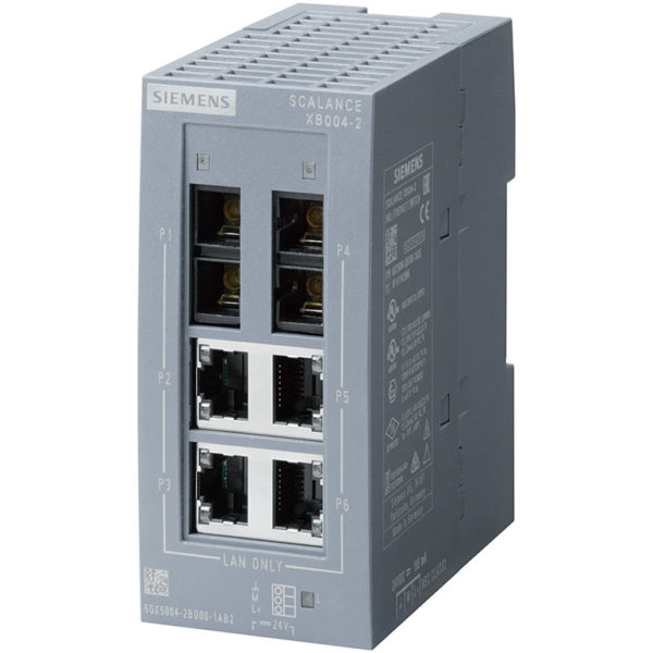 6GK5004-2BD00-1AB2 - Switch công nghiệp 4 cổng RJ45 10/100 Mbit/s + 2 cổng SC 100 Mbit/s Multi-mode SCALANCE XB004-2 Unmanaged & Layer 2 | Siemens