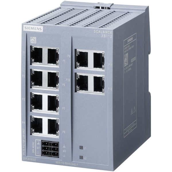 6GK5112-0BA00-2AB2 - Switch công nghiệp 12 cổng RJ45 10/100 Mbit/s SCALANCE XB112 Unmanaged & Layer 2 | Siemens