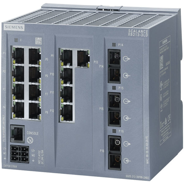 6GK5213-3BF00-2AB2 - Switch công nghiệp 13 cổng RJ45 10/100 Mbps + 3 cổng SC Singlemode + 1 cổng quản lý (PROFINET) SCALANCE XB213-3LD Managed & Layer 2 | Siemens