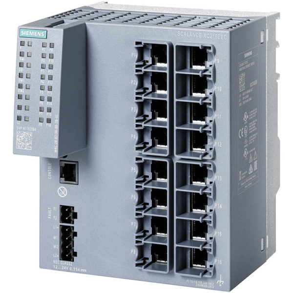 6GK5216-0BA00-2FC2 - Switch công nghiệp 16 port RJ45 10/100 Mbps + 1 port quản lý SCALANCE XC216EEC Managed & Layer 2 | Siemens